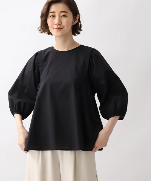 grove（グローブ）の「◆【洗える】麻混ウイングスリーブブラウス（シャツ/ブラウス・レディース・ライトパープル/アイボリー系2/ライトグリーン/ブルー系7/ブラック・01/04/02/03/05）」の2枚目の写真