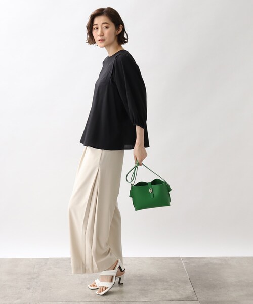 grove（グローブ）の「◆【洗える】麻混ウイングスリーブブラウス（シャツ/ブラウス・レディース・ライトパープル/アイボリー系2/ライトグリーン/ブルー系7/ブラック・01/04/02/03/05）」の15枚目の写真