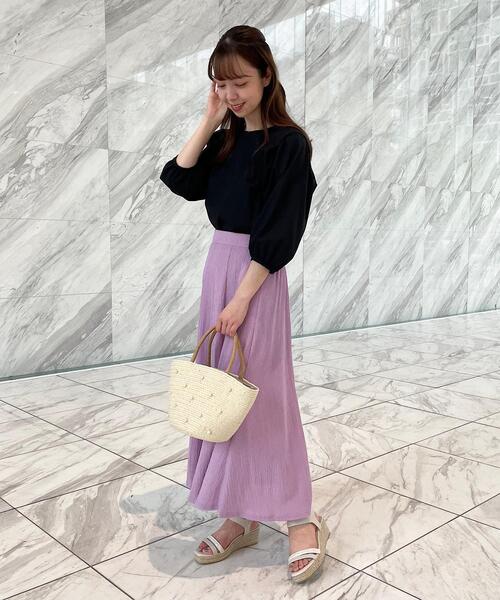 grove（グローブ）の「◆【洗える】麻混ウイングスリーブブラウス（シャツ/ブラウス・レディース・ライトパープル/アイボリー系2/ライトグリーン/ブルー系7/ブラック・01/04/02/03/05）」の16枚目の写真