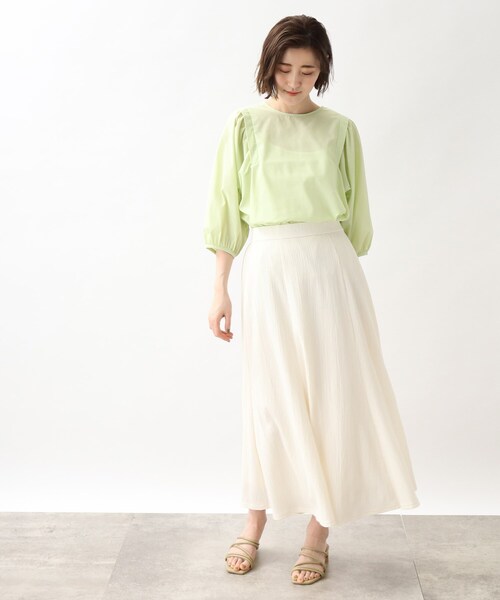 grove（グローブ）の「◆【洗える】麻混ウイングスリーブブラウス（シャツ/ブラウス・レディース・ライトパープル/アイボリー系2/ライトグリーン/ブルー系7/ブラック・01/04/02/03/05）」の19枚目の写真