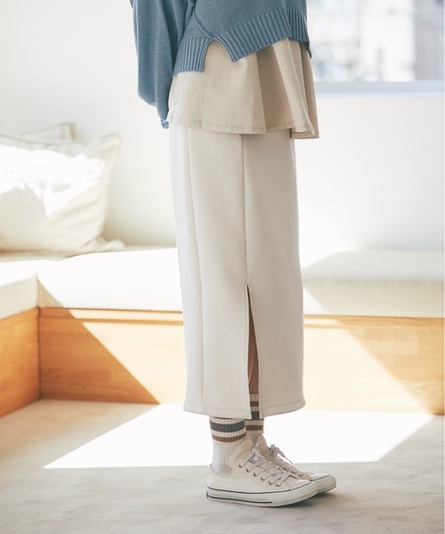 and R（アンドアール）の「ライトダンボールタイトスカート（スカート・レディース・ライトグレー/ブラック・FREE）」の8枚目の写真