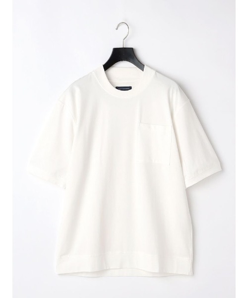 Perfect Suit FActory（パーフェクトスーツファクトリー）の「インナーメッシュ付き　ジャケットインTシャツ　オフホワイト/ブラック/グレー（Tシャツ/カットソー・メンズ・ブラック/オフホワイト/ライトグレー・M/L/LL）」の2枚目の写真