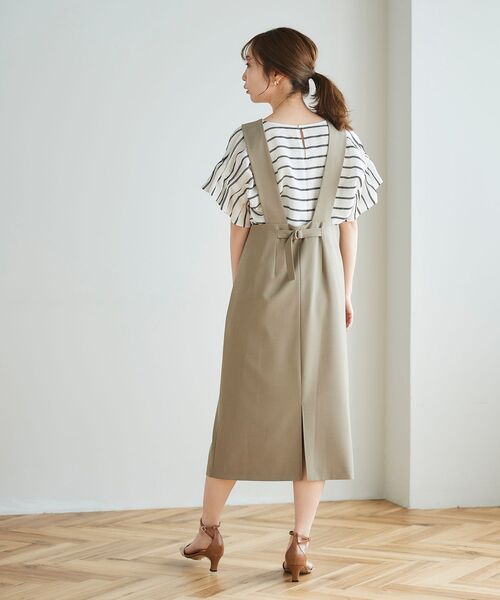 le.coeur blanc（ルクールブラン）の「ドビーボーダーギャザースリーブブラウス（シャツ/ブラウス・レディース・ホワイト系その他/ブラック系その他/ブルー系その他3・38）」の9枚目の写真