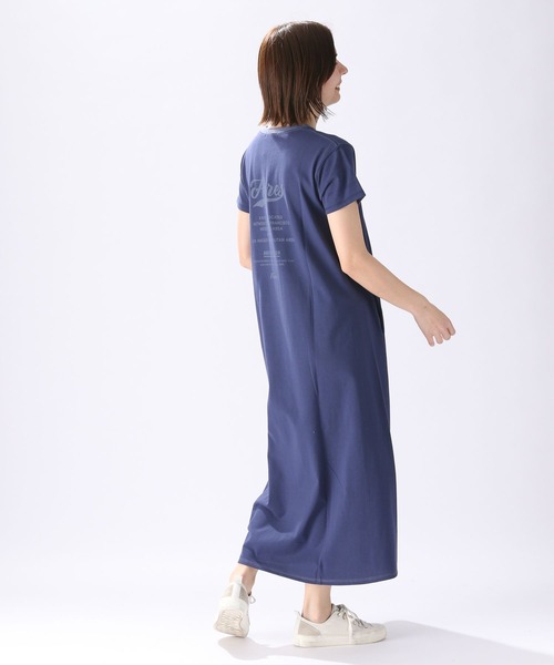 niko and...（ニコアンド）の「ロゴプリントリンガーフレアワンピース（ワンピース・レディース・ネイビー/ライトベージュ/チャコール・MEDIUM/LARGE）」の21枚目の写真