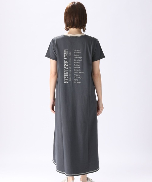 niko and...（ニコアンド）の「ロゴプリントリンガーフレアワンピース（ワンピース・レディース・ネイビー/ライトベージュ/チャコール・MEDIUM/LARGE）」の11枚目の写真