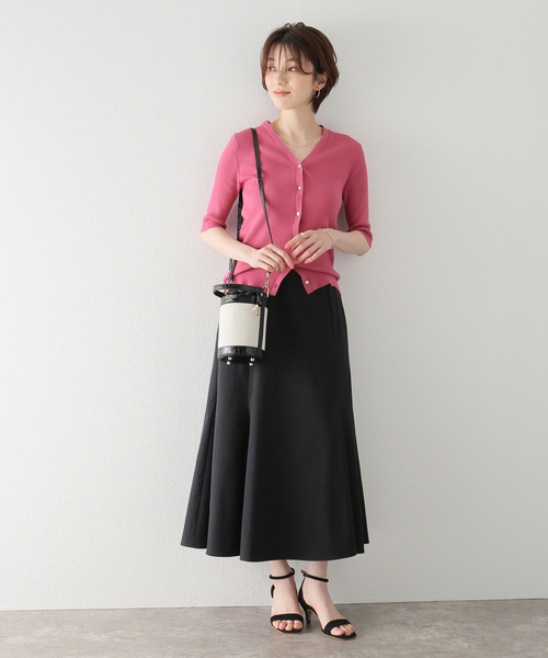 La TOTALITE(ラトータリテ)の「リブ5分丈カーディガン(カーディガン/ボレロ・レディース・ベージュ/ブラック系その他/ピンク系その他・FREE)」の13枚目の写真