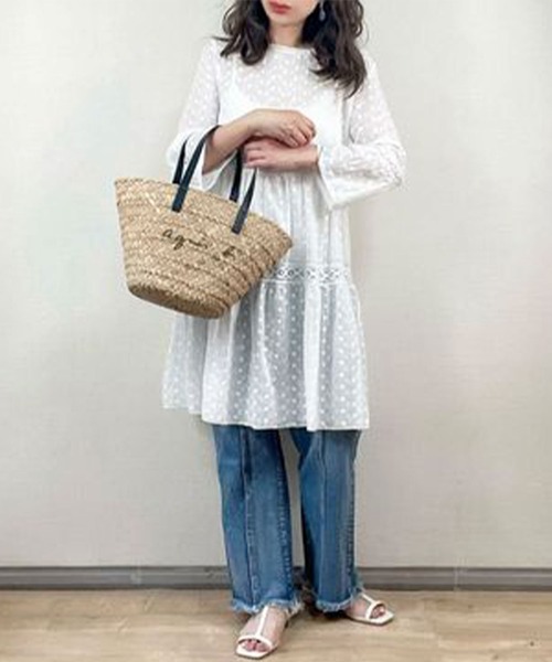 EPICKS(エピックス)の「エスニックカラーレースワンピース(ワンピース・レディース・ホワイト/パープル/サックスブルー/イエロー・S/M)」の2枚目の写真