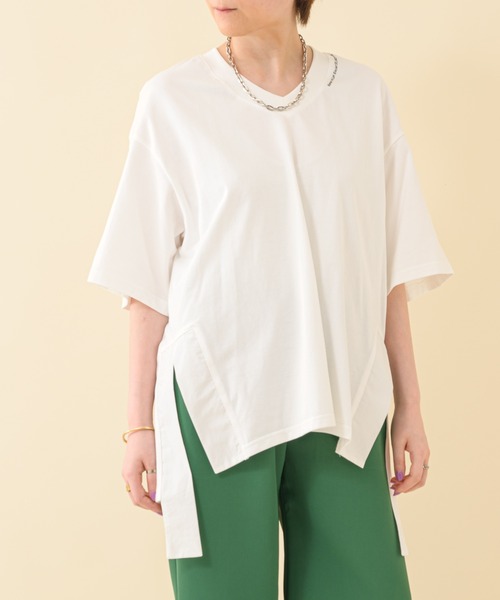 Paradise Picnic（パラダイスピクニック）の「Lallia Mu バックグラフィックオーバーT（Tシャツ/カットソー・レディース・ホワイト/オレンジ/グリーン・FREE）」の4枚目の写真