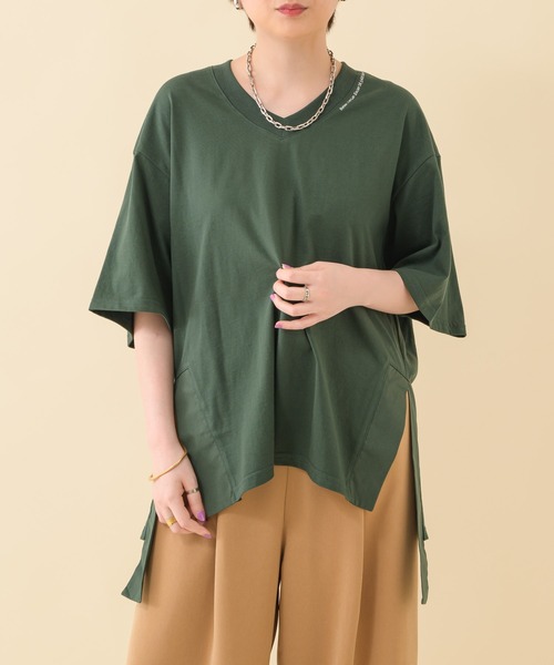 Paradise Picnic（パラダイスピクニック）の「Lallia Mu バックグラフィックオーバーT（Tシャツ/カットソー・レディース・ホワイト/オレンジ/グリーン・FREE）」の8枚目の写真