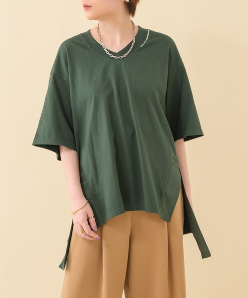 Paradise Picnic（パラダイスピクニック）の「Lallia Mu バックグラフィックオーバーT（Tシャツ/カットソー・レディース・ホワイト/オレンジ/グリーン・FREE）」の9枚目の写真