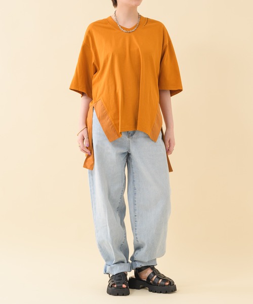 Paradise Picnic（パラダイスピクニック）の「Lallia Mu バックグラフィックオーバーT（Tシャツ/カットソー・レディース・ホワイト/オレンジ/グリーン・FREE）」の11枚目の写真