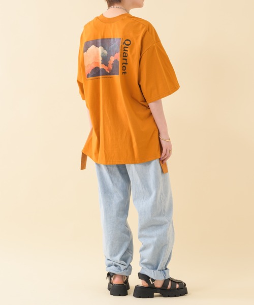 Paradise Picnic（パラダイスピクニック）の「Lallia Mu バックグラフィックオーバーT（Tシャツ/カットソー・レディース・ホワイト/オレンジ/グリーン・FREE）」の12枚目の写真