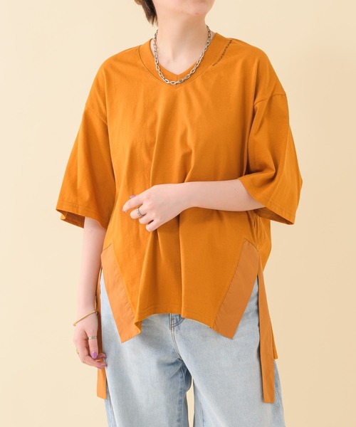 Paradise Picnic（パラダイスピクニック）の「Lallia Mu バックグラフィックオーバーT（Tシャツ/カットソー・レディース・ホワイト/オレンジ/グリーン・FREE）」の13枚目の写真