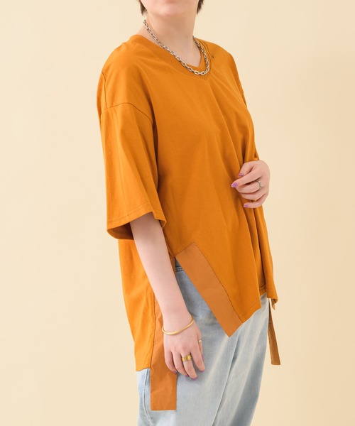 Paradise Picnic（パラダイスピクニック）の「Lallia Mu バックグラフィックオーバーT（Tシャツ/カットソー・レディース・ホワイト/オレンジ/グリーン・FREE）」の14枚目の写真