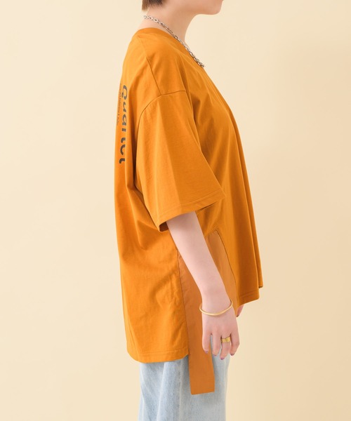 Paradise Picnic（パラダイスピクニック）の「Lallia Mu バックグラフィックオーバーT（Tシャツ/カットソー・レディース・ホワイト/オレンジ/グリーン・FREE）」の15枚目の写真