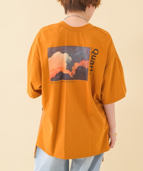 Paradise Picnic（パラダイスピクニック）の「Lallia Mu バックグラフィックオーバーT（Tシャツ/カットソー・レディース・ホワイト/オレンジ/グリーン・FREE）」の16枚目の写真