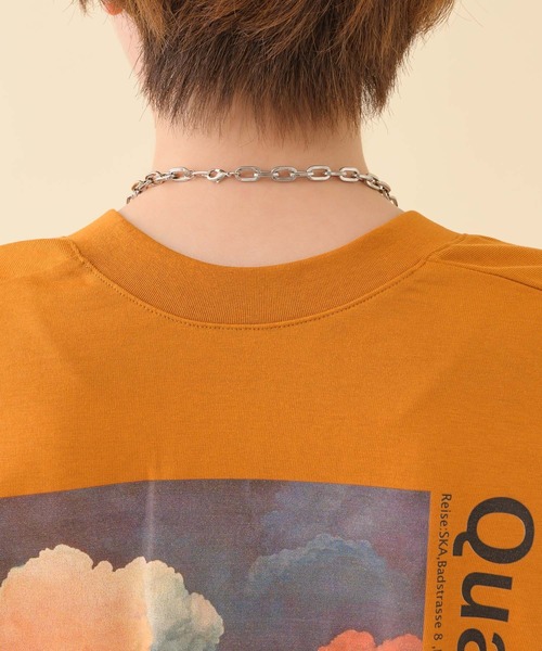 Paradise Picnic（パラダイスピクニック）の「Lallia Mu バックグラフィックオーバーT（Tシャツ/カットソー・レディース・ホワイト/オレンジ/グリーン・FREE）」の18枚目の写真