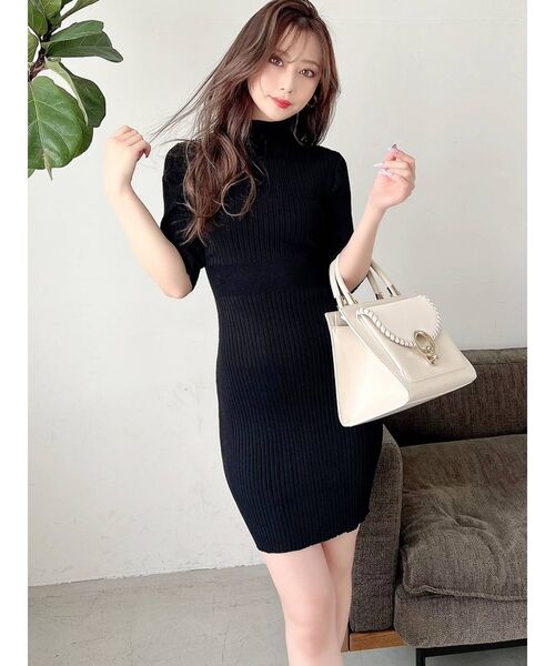 RESEXXY（リゼクシー）の「リブニットワンピース（ワンピース・レディース・ブラック/ピンク/マスタード/グリーン・SMALL/MEDIUM）」の15枚目の写真