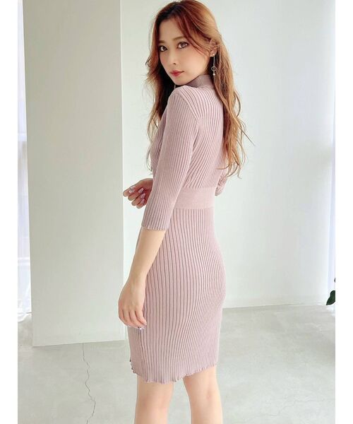 RESEXXY（リゼクシー）の「リブニットワンピース（ワンピース・レディース・ブラック/ピンク/マスタード/グリーン・SMALL/MEDIUM）」の13枚目の写真