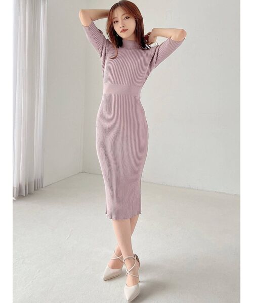 RESEXXY（リゼクシー）の「リブニットワンピース（ワンピース・レディース・ブラック/ピンク/マスタード/グリーン・SMALL/MEDIUM）」の21枚目の写真