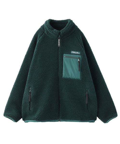MILKFED.(ミルクフェド)の「BOA ZIP UP JACKET(ブルゾン・レディース・ブラック/レッド/ベージュ/ホワイト/グレー/ダークグリーン・M/S)」の22枚目の写真