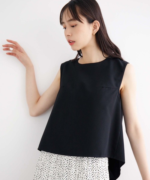 fifth(フィフス)の「【スタッフレコメンド】バックシャンノースリブラウス(シャツ/ブラウス・レディース・ブラック/ベージュ・M)」の7枚目の写真
