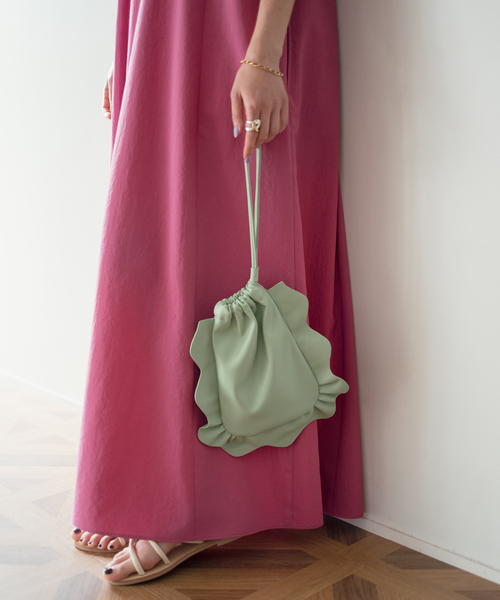 JOURNAL STANDARD（ジャーナルスタンダード）の「【mact×JOURNAL STANDARD】フリルバッグ（ハンドバッグ・レディース・オレンジ/グリーン・FREE）」の2枚目の写真