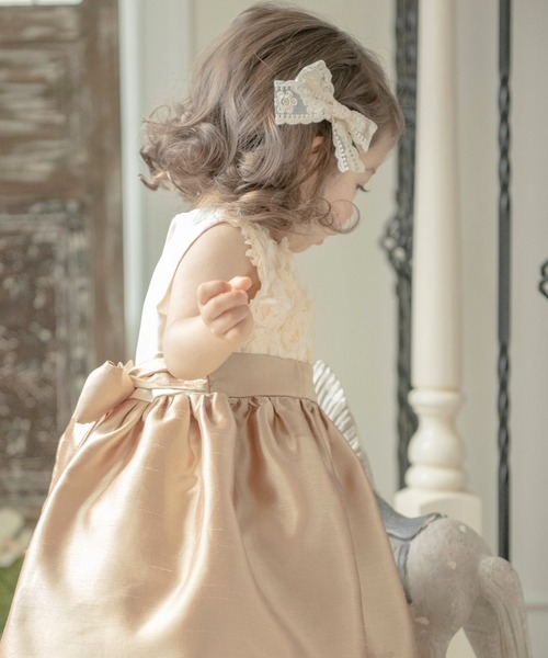 Catherine Cottage（キャサリンコテージ）の「レースリボンヘアクリップ 2個セット（バレッタ/ヘアクリップ・キッズ・ベージュ/ピンク/ミント/ライラック/ホワイト・FREE）」の19枚目の写真
