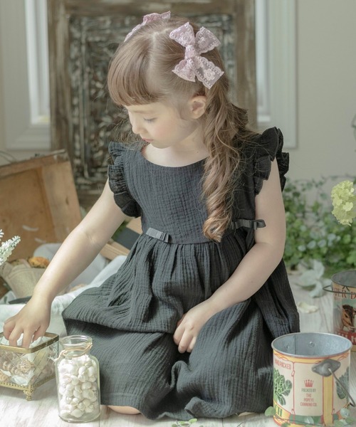 Catherine Cottage（キャサリンコテージ）の「レースリボンヘアクリップ 2個セット（バレッタ/ヘアクリップ・キッズ・ベージュ/ピンク/ミント/ライラック/ホワイト・FREE）」の16枚目の写真