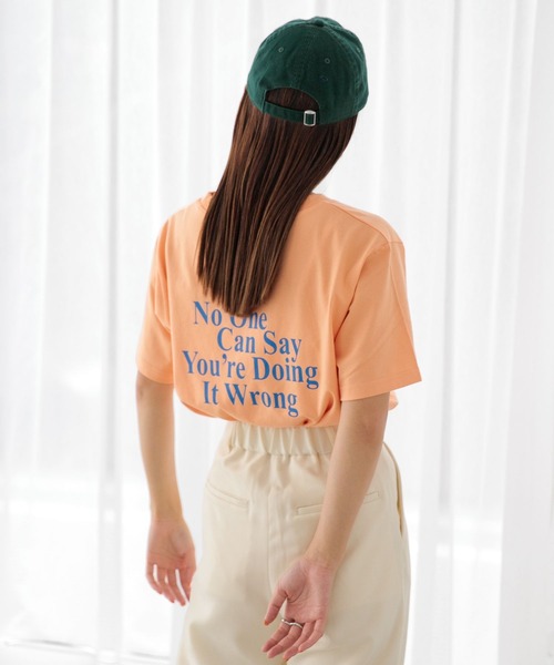 Heather（ヘザー）の「カラーロゴコンパクトT　356604（Tシャツ/カットソー・レディース・オフホワイト/オレンジ/ブルー/ピンク・FREE）」の14枚目の写真