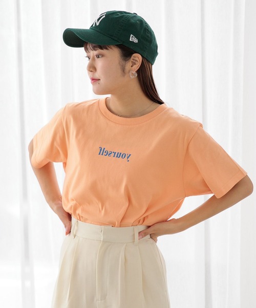 Heather（ヘザー）の「カラーロゴコンパクトT　356604（Tシャツ/カットソー・レディース・オフホワイト/オレンジ/ブルー/ピンク・FREE）」の15枚目の写真