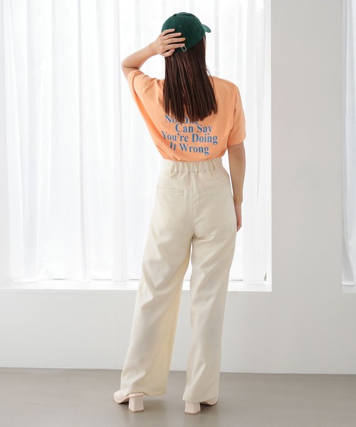 Heather（ヘザー）の「カラーロゴコンパクトT　356604（Tシャツ/カットソー・レディース・オフホワイト/オレンジ/ブルー/ピンク・FREE）」の16枚目の写真