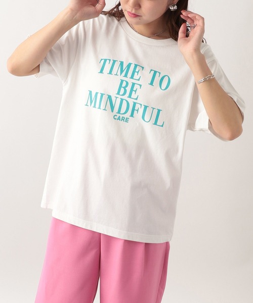 Heather（ヘザー）の「カラーロゴコンパクトT　356604（Tシャツ/カットソー・レディース・オフホワイト/オレンジ/ブルー/ピンク・FREE）」の20枚目の写真