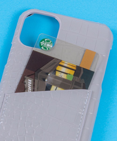 tolene(トレネ)の「クロコ型押し フェイクレザー カードケース付き スマホカバー iPhoneケース ( 7 / 8 / SE2 / 11 / 11Pro / 11Pro max / 12 / 12pro / 12pro max / 12mini / 13 /13pro / 13promax)(スマホケース/カバー・レディース・ブラック/グレー/イエロー/グリーン/ミント/キャメル・K/F/C/H/J/D/B/I)」の8枚目の写真