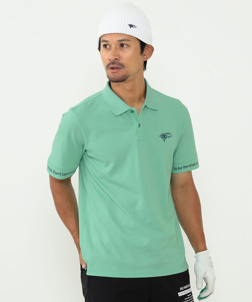 MEN＞BEAMS GOLF ORANGE LABEL / メッセージプリント ポロシャツ