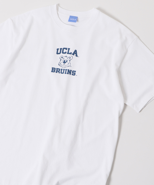 UCLA(ユーシーエルエー)の「【UCLA×JOURNAL STANDARD】別注 ヘビーウェイトTシャツ(Tシャツ/カットソー・メンズ・ホワイト/ピンク/イエロー/アイボリー/ブラックミックス/ホワイト系その他/ブラック系その他・MEDIUM/LARGE)」の2枚目の写真