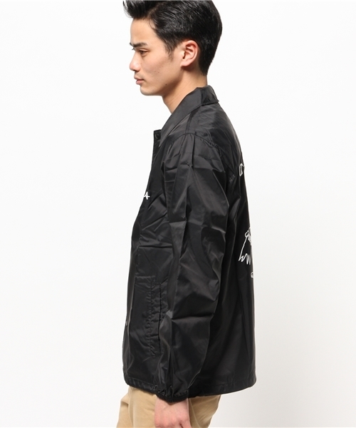 Mark Gonzales(マーク・ゴンザレス)の「メンズ マークゴンザレス ナイロン コーチジャケット MARK GONZALES MG15S-B01(ナイロンジャケット・メンズ・ホワイト/ブラック・LARGE/MEDIUM/SMALL)」の4枚目の写真