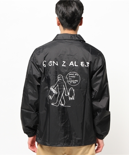 Mark Gonzales(マーク・ゴンザレス)の「メンズ マークゴンザレス ナイロン コーチジャケット MARK GONZALES MG15S-B01(ナイロンジャケット・メンズ・ホワイト/ブラック・LARGE/MEDIUM/SMALL)」の5枚目の写真