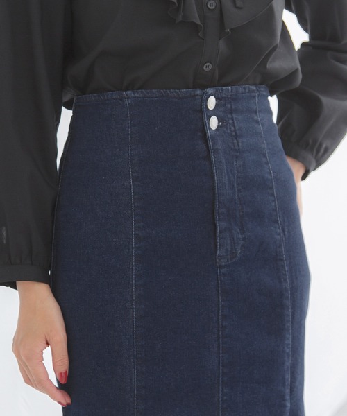 Honeys（ハニーズ）の「マーメイドスカート（デニムスカート・レディース・ブラック/インディゴブルー/グレー・S/M/L）」の14枚目の写真
