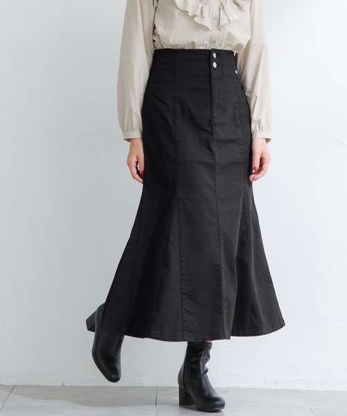 Honeys（ハニーズ）の「マーメイドスカート（デニムスカート・レディース・ブラック/インディゴブルー/グレー・S/M/L）」の5枚目の写真