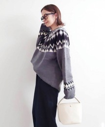 CORNERS | 前後2wayノルディック柄ニットカーディガン(ニット/セーター)