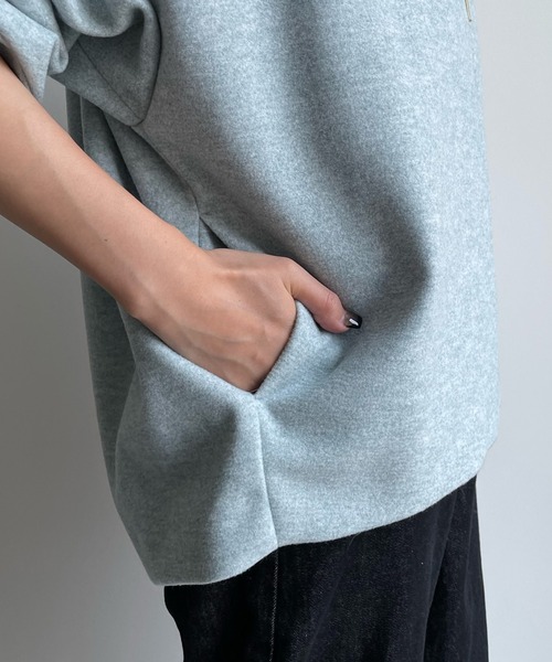 DouDou(ドゥドゥ)の「【WEB限定】WOOLY Vネックハーフコート(その他アウター・レディース・サックスブルー/ブラック/アイボリー・FREE)」の22枚目の写真