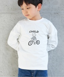 チャリンコファミリー長袖Tシャツ■80～140cm