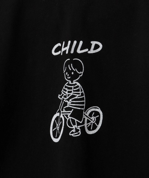 MAKE YOUR DAY(メイクユアデイ)の「チャリンコファミリー長袖Tシャツ■80~140cm(Tシャツ/カットソー・キッズ・ブラック/オフホワイト・80/90/100/110/120/130/140)」の10枚目の写真