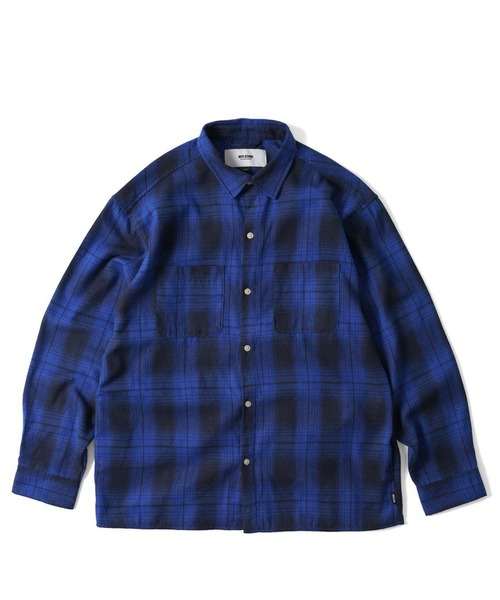 MFC STORE（エムエフシーストア）の「MFC STORE OMBRE CHECK SHIRT（シャツ/ブラウス・メンズ・ブルー/グリーン/レッド・M/L/XL）」の3枚目の写真