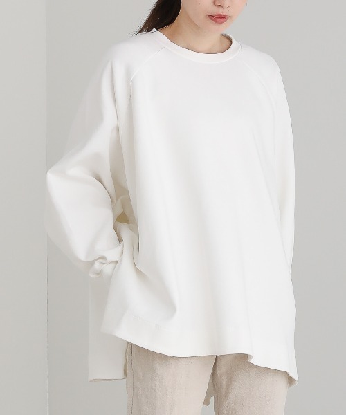 MAISON mou（メゾンムー）の「【en haut/アンオート】 ダンボールビック オーバー サイズ プルオーバー（スウェット・レディース・ホワイト/チャコールグレー・FREE）」の13枚目の写真