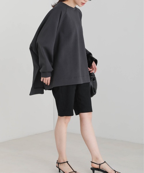 MAISON mou（メゾンムー）の「【en haut/アンオート】 ダンボールビック オーバー サイズ プルオーバー（スウェット・レディース・ホワイト/チャコールグレー・FREE）」の8枚目の写真