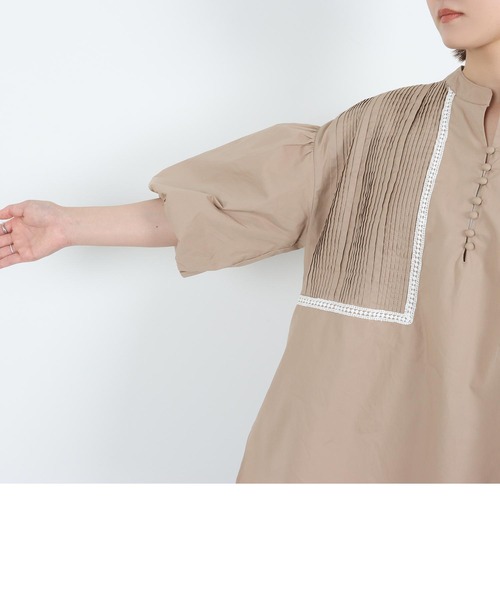 Isn't She?（イズントシー）の「ピンタックボリュームスリーブブラウス（シャツ/ブラウス・レディース・ブラック/オフホワイト/ベージュ・FREE）」の11枚目の写真