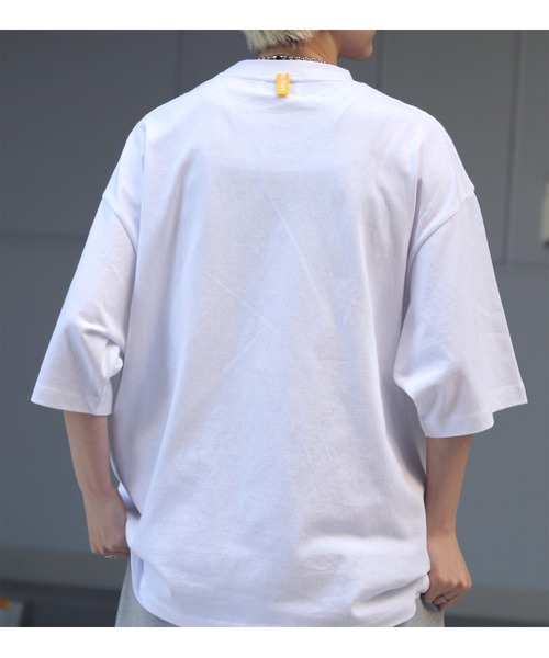 96thes(クローズ)の「【96thes】韓国風ビッグシルエット ロゴ ワンポイント刺繍 バックプリントTシャツ (Tシャツ/カットソー・レディース・ホワイト/ブラック/パープル/ブルー/ホワイト系その他/ブラック系その他/杢グレー/ブルー系その他/パープル系その他/ブラック系その他2・FREE)」の12枚目の写真