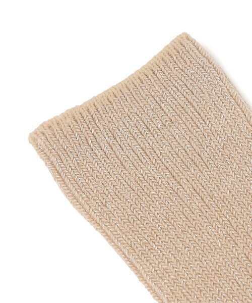 SHIPS any（シップス エニィ）の「SHIPS any: ラメ リブ ルーズ ソックス（ソックス/靴下・レディース・ブラック/ベージュ/ブラウン・ONE SIZE）」の4枚目の写真